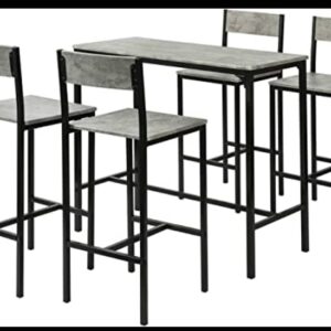 Bar Table Set with 4 Chairs