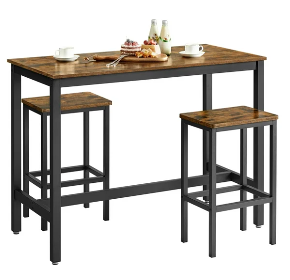 Canteen & Bar Table Set with 2 Stools