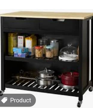 Kitchen Table with Storage Cabinet