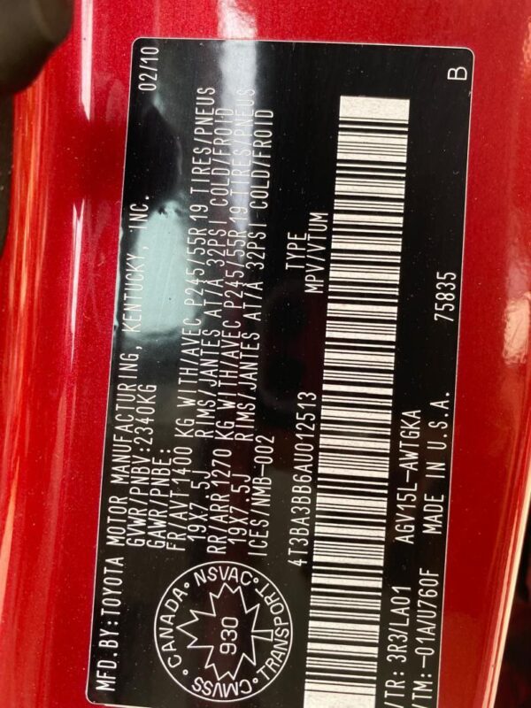 Toyota Venza 2010 (Foreign Used)